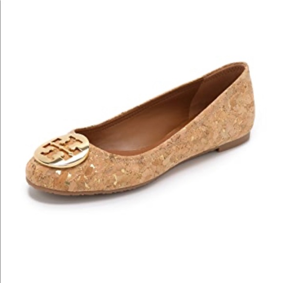 Tory Burch Reva Cork Ballet Flats - Picture 1 of 8